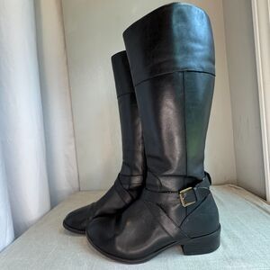 Ralph Lauren Maryann Black Equestrian Knee-High Leather Boots – Women’s 8.5B